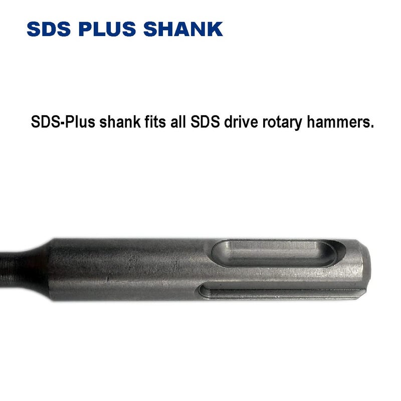 Drill Hulk 5/16-Inch x 12-Inch Carbide-Tipped SDS-Plus Rotary Hammer Drill Bit for Concrete, Brick, Stone, Pack of 2 - Image 5